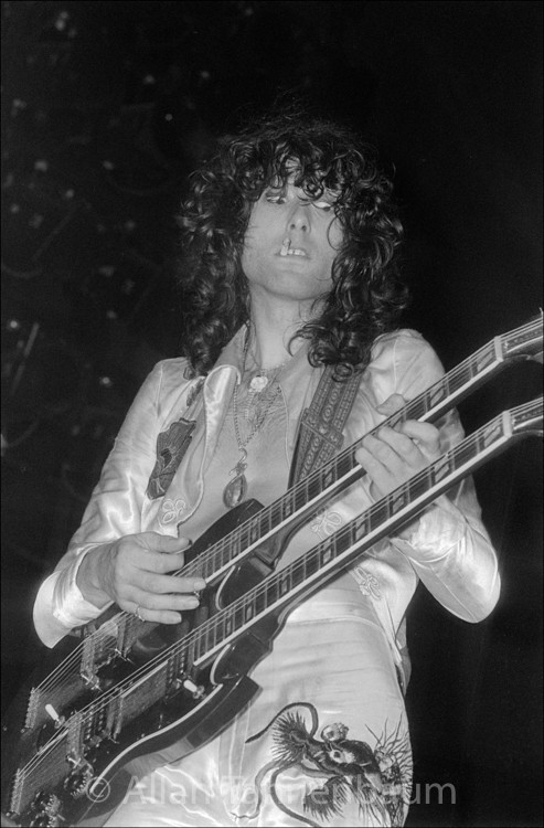 Led Zeppelin Jimmy Page Double Necked Guitar - Archival Fine Art Print ...